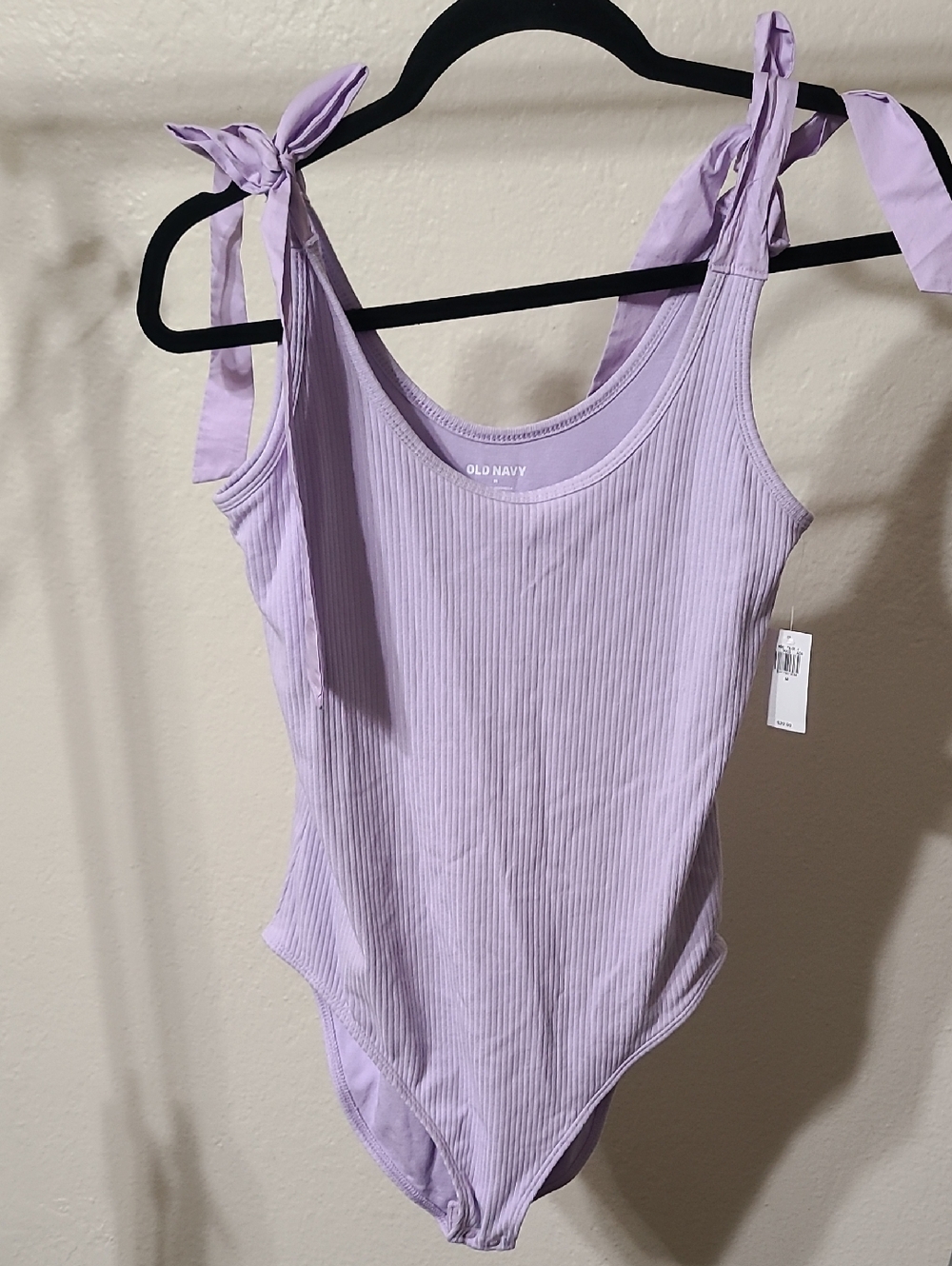 Tie-Strap Tank Top Bodysuit Size M
